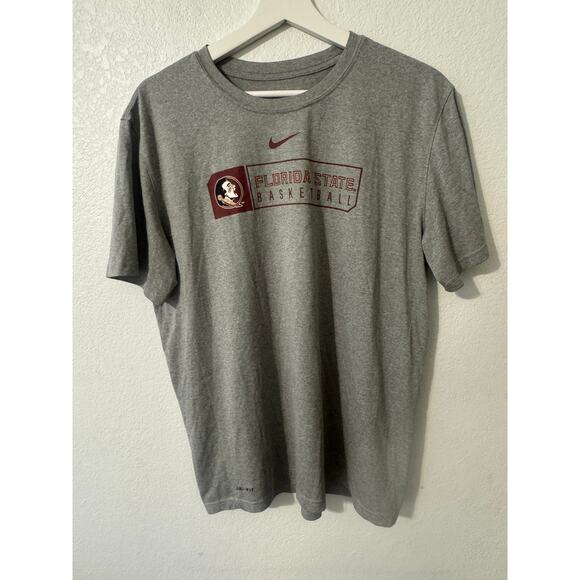 NIKE Men's T-Shirt FSU Florida‎ State Seminole Basketball Large - Picture 1 of 6